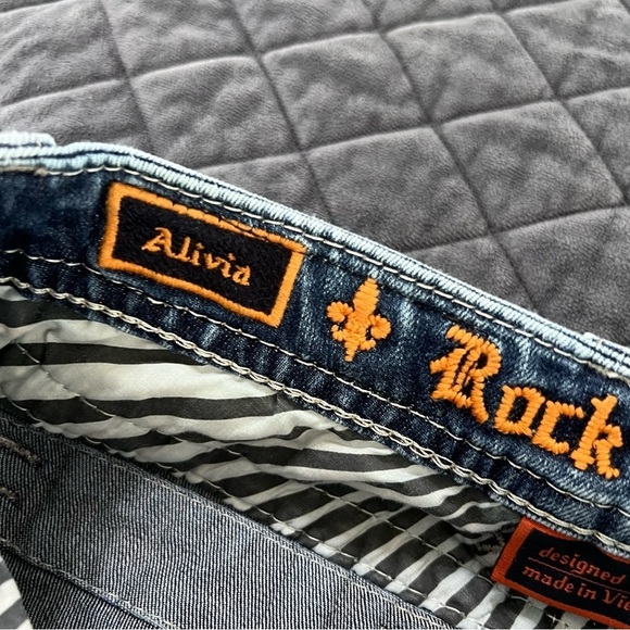 Rock Revival Jeans Women 24 Alivia Skinny Jean Embroidered Pocket B27 - Picture 5 of 10